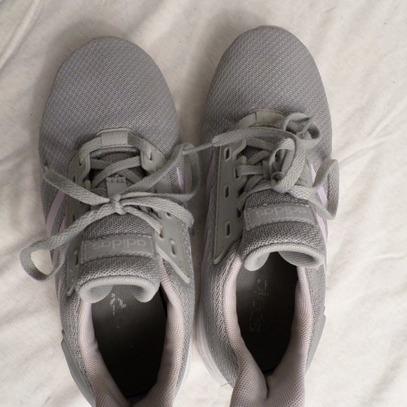 Adidas Running Shoes Adiwear Grey White Girls Sneakers Size 3 - Picture 6 of 12